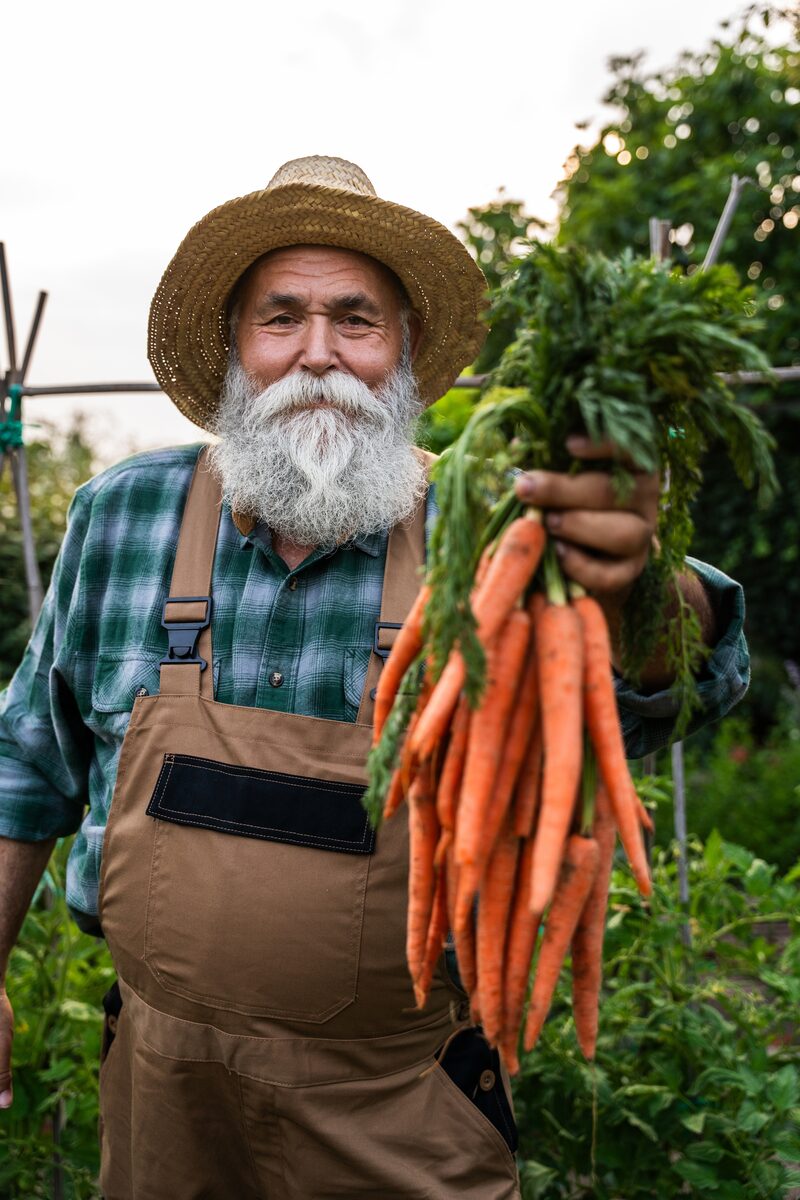 A smiling old English farmer